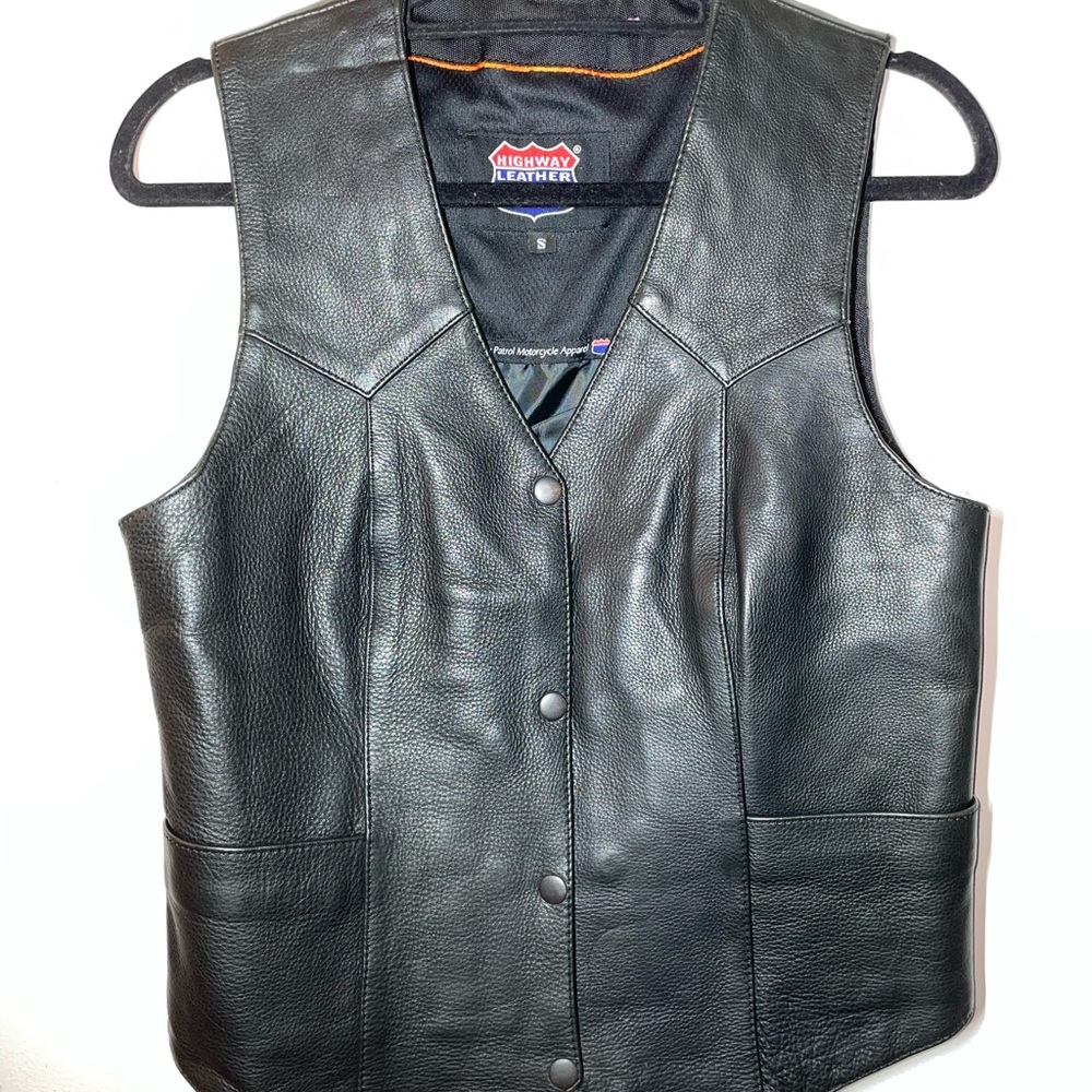 Highway Leather Black Vest